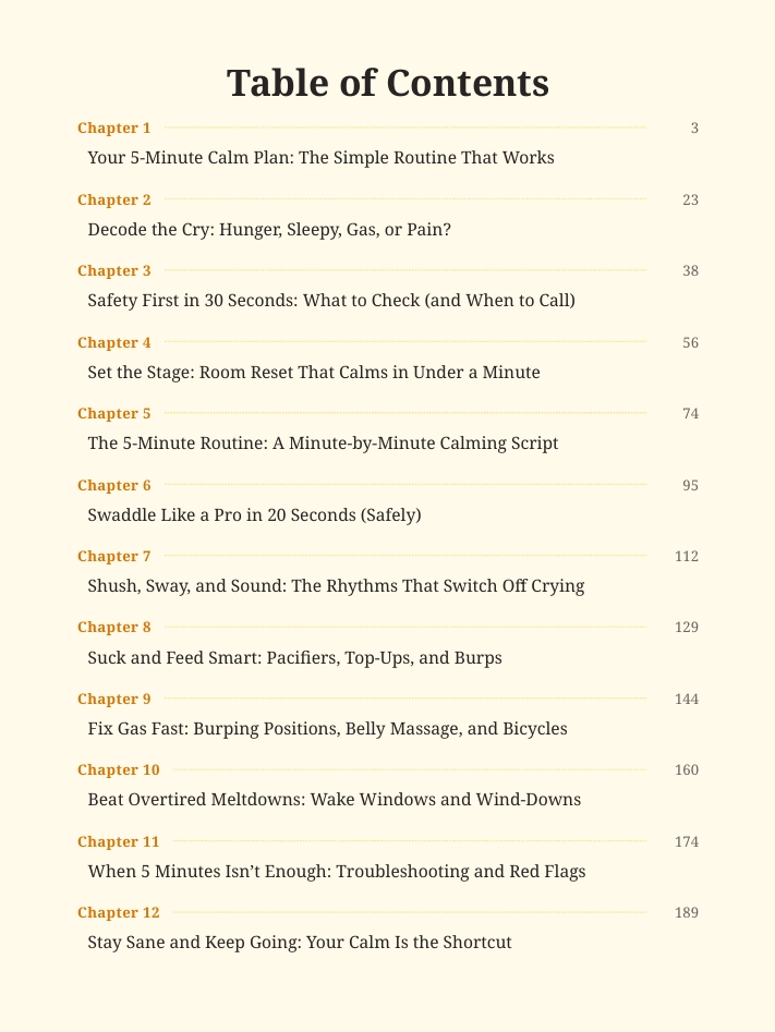 PDF Guide - How to Stop Your Baby From Crying in 5 Minutes